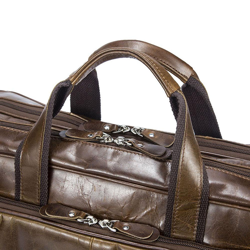 Vintage Solid Color Multi-Functional Men’s Business Leather Cross Bag ,Large Volume Casual Handbags-5