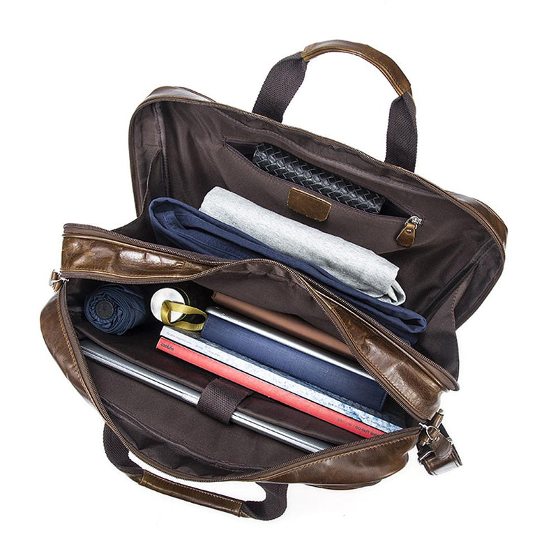 Vintage Solid Color Multi-Functional Men’s Business Leather Cross Bag ,Large Volume Casual Handbags-13