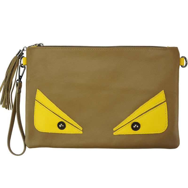 Teodora Clutch in smooth calfskin leather-13
