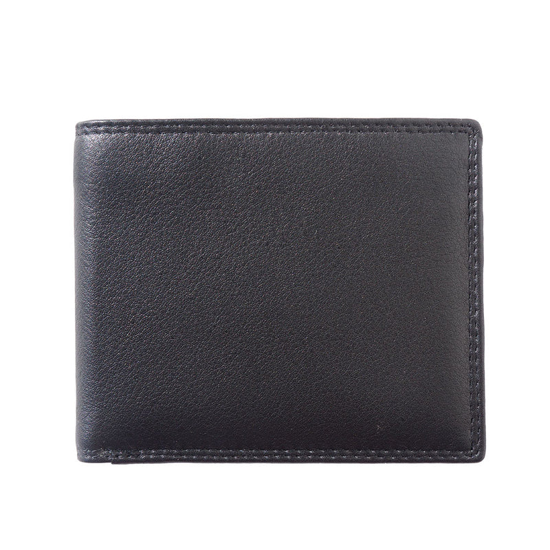 Medium wallet in calf-skin soft leather with double flap-0