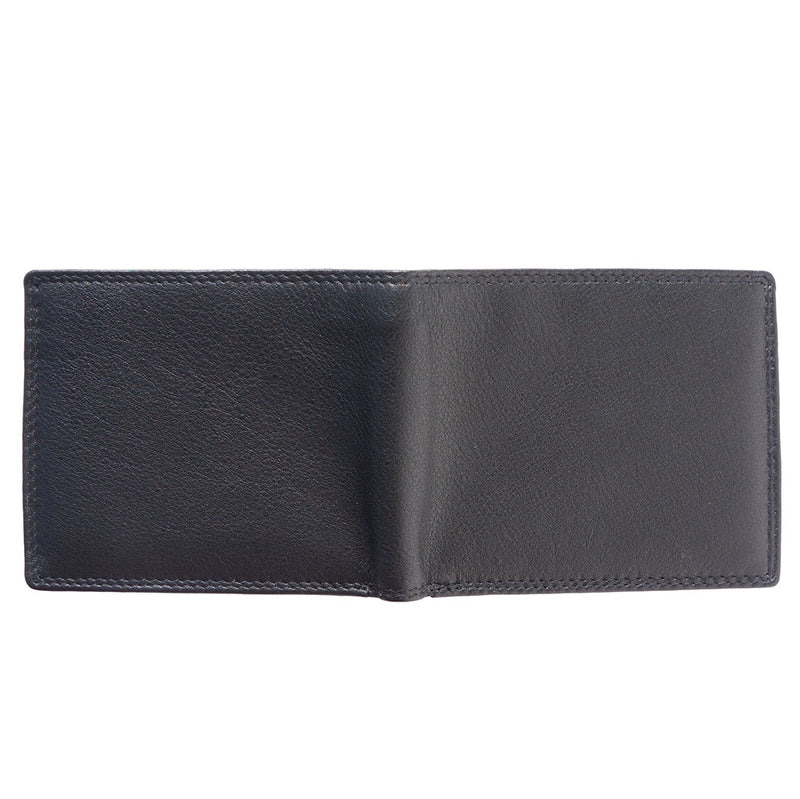 Medium wallet in calf-skin soft leather with double flap-1