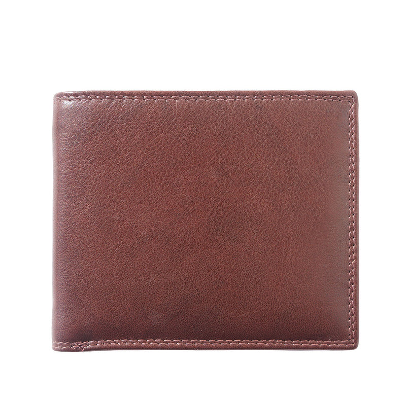 Medium wallet in calf-skin soft leather with double flap-4