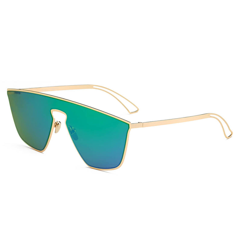 BEVERLY | Women Square Futuristic Flat Lens Sunglasses-0