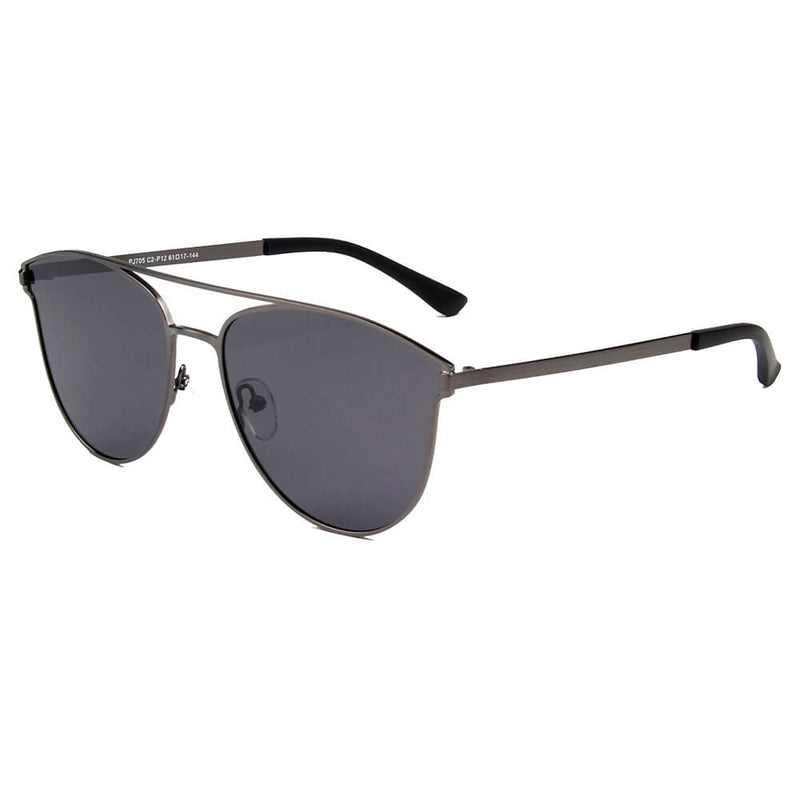 ALMONTE | Women Flat Lens Polarized Round Fashion Aviator Sunglasses-1