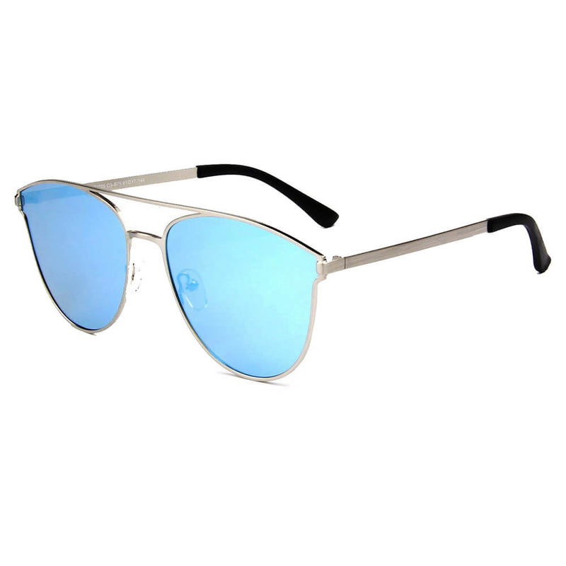 ALMONTE | Women Flat Lens Polarized Round Fashion Aviator Sunglasses-2