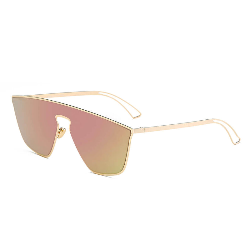 BEVERLY | Women Square Futuristic Flat Lens Sunglasses-6