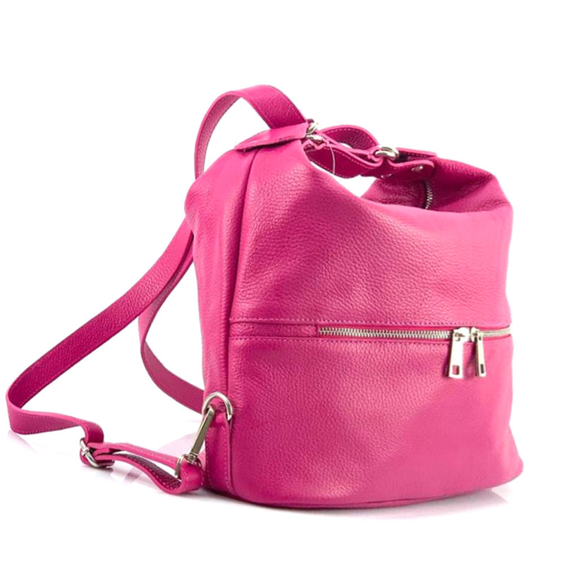 Bougainvillea leather backpack-5