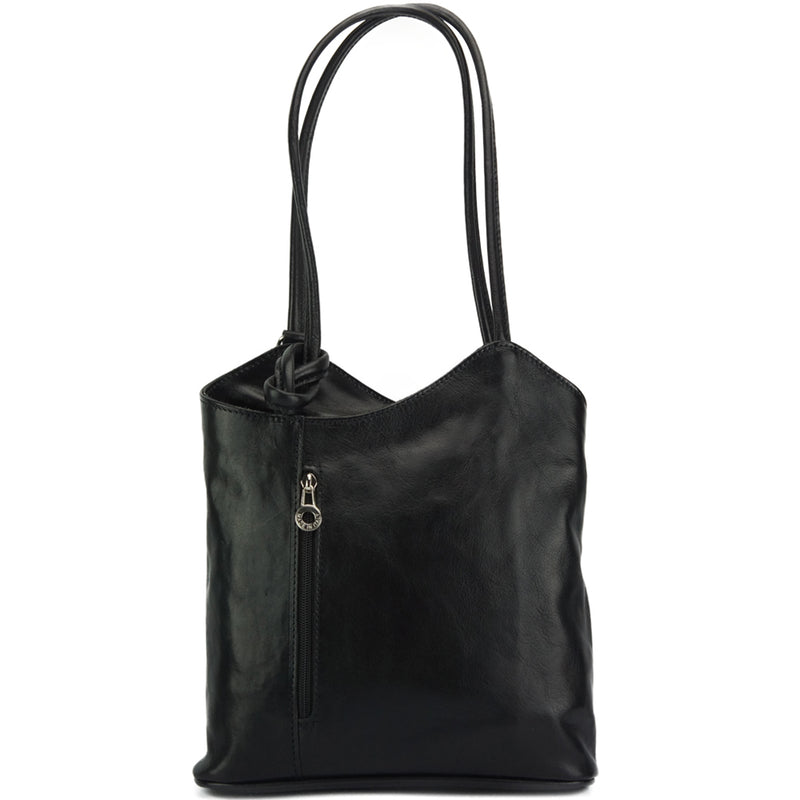 Cloe V leather shoulder bag-33