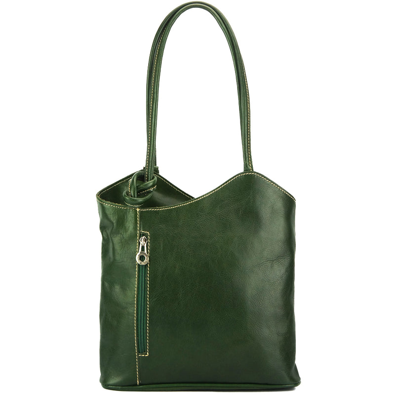 Cloe V leather shoulder bag-37