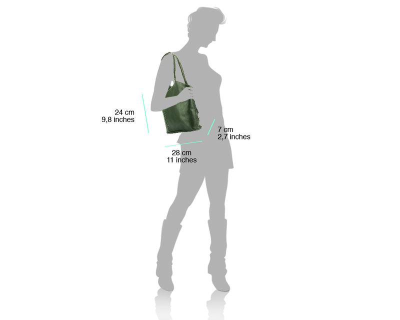 Cloe V leather shoulder bag-3