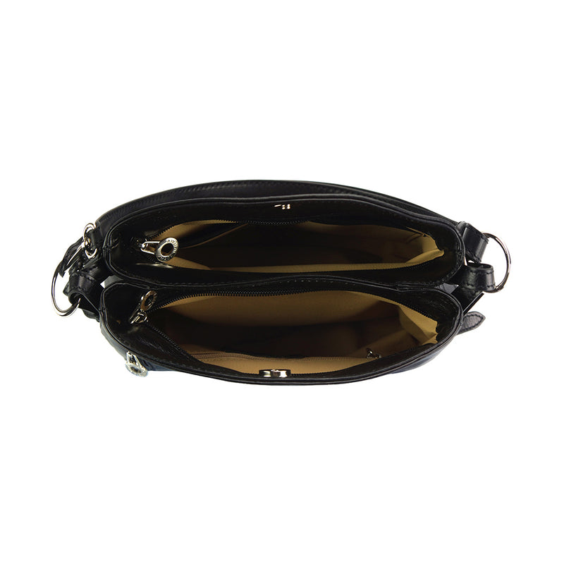 Viviana V leather shoulder bag-6