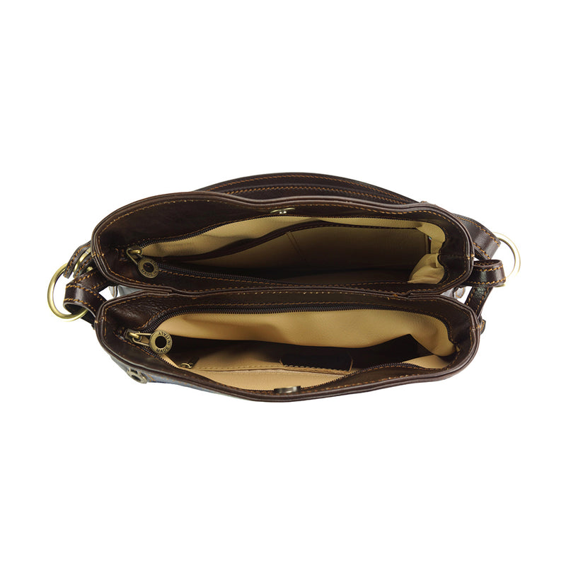 Viviana V leather shoulder bag-20