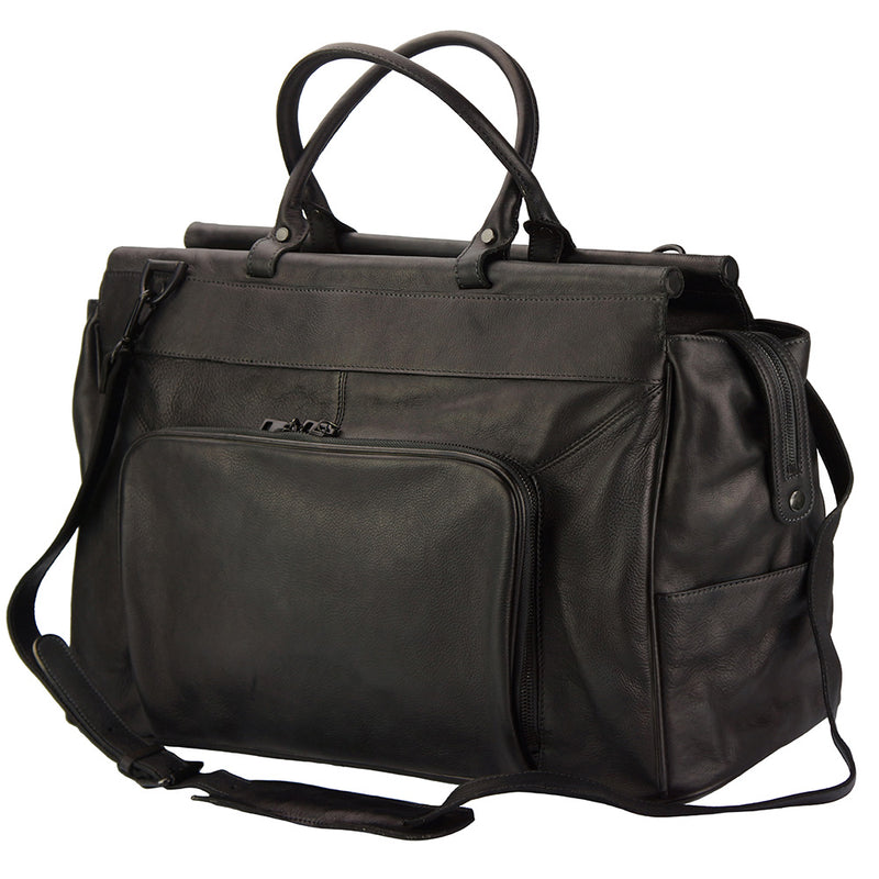 Travel bag Gennaro in vintage leather-9