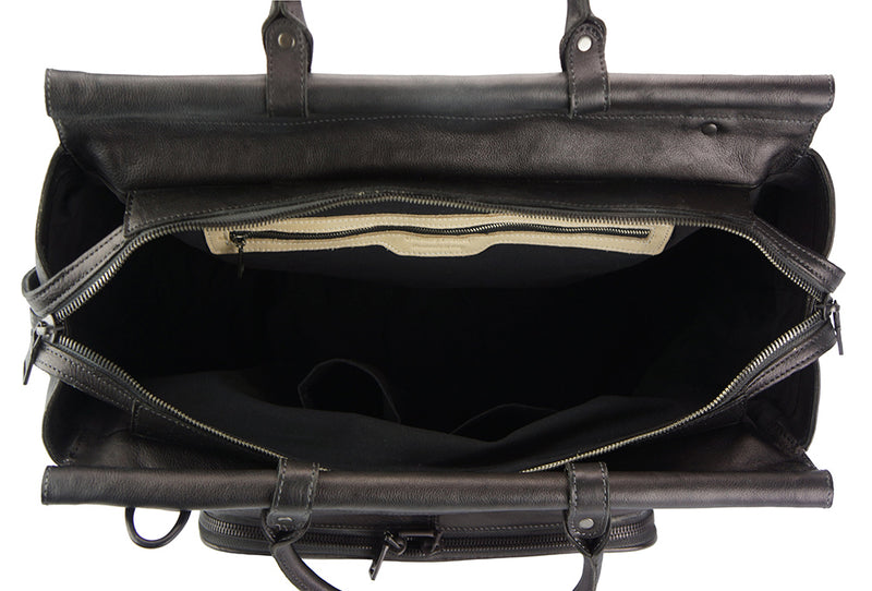 Travel bag Gennaro in vintage leather-11