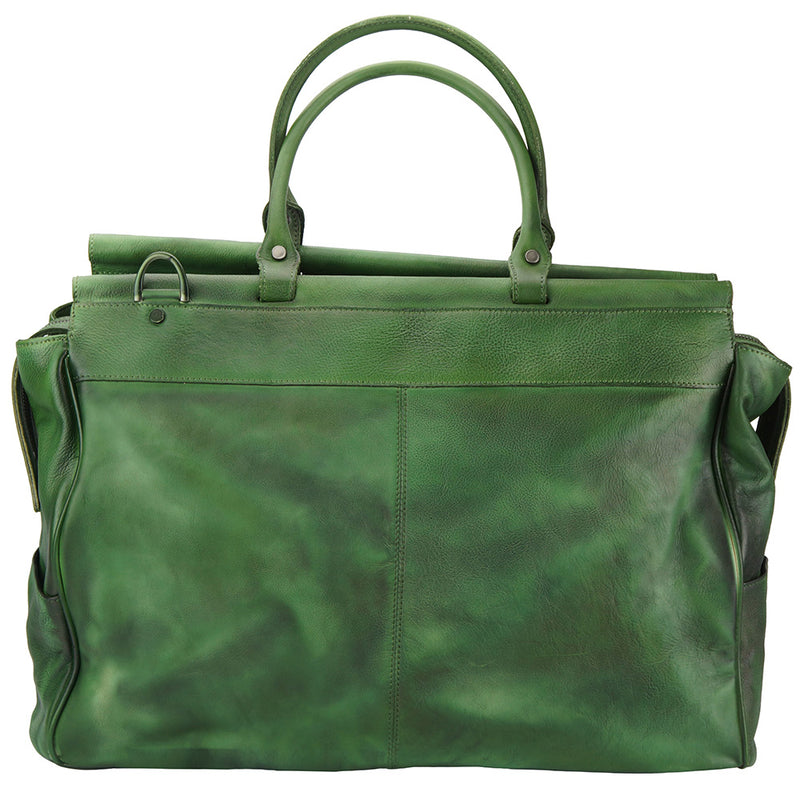 Travel bag Gennaro in vintage leather-19