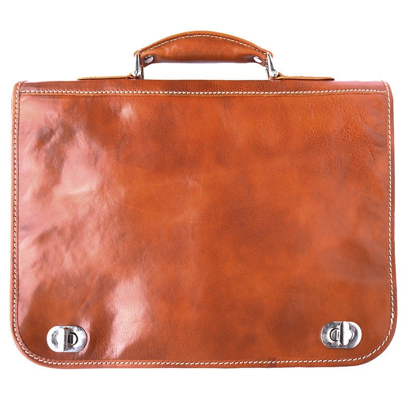 Leather briefcase with two compartments-27
