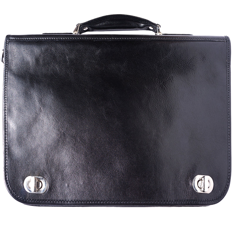 Leather briefcase with two compartments-25