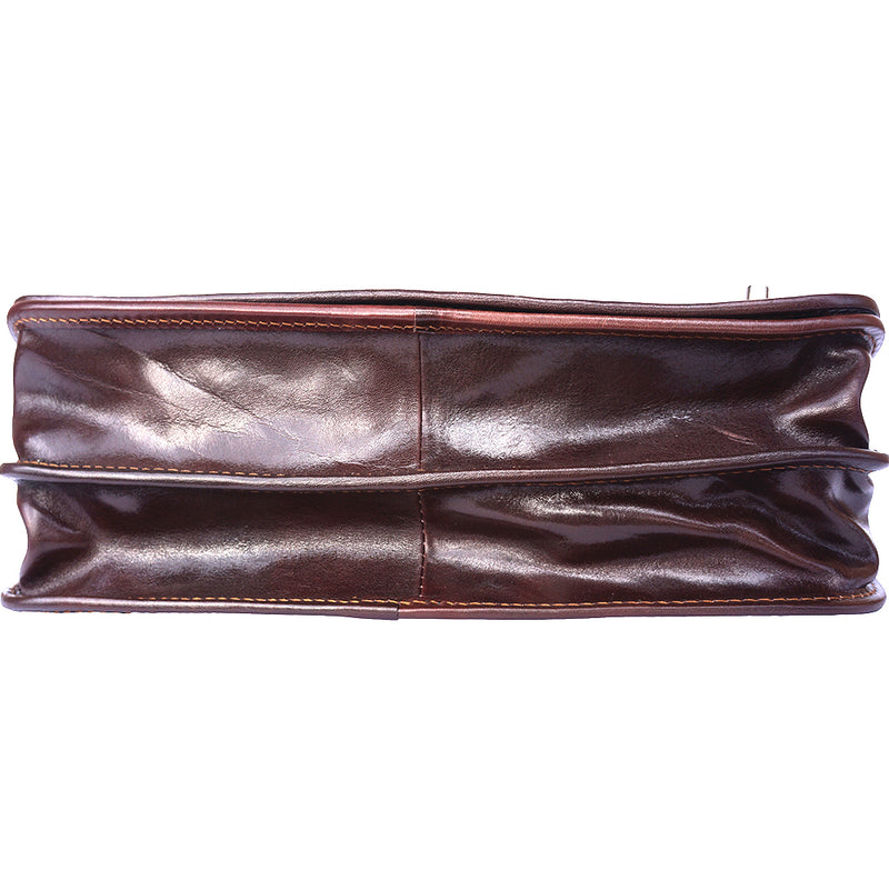 Leather briefcase with two compartments-15