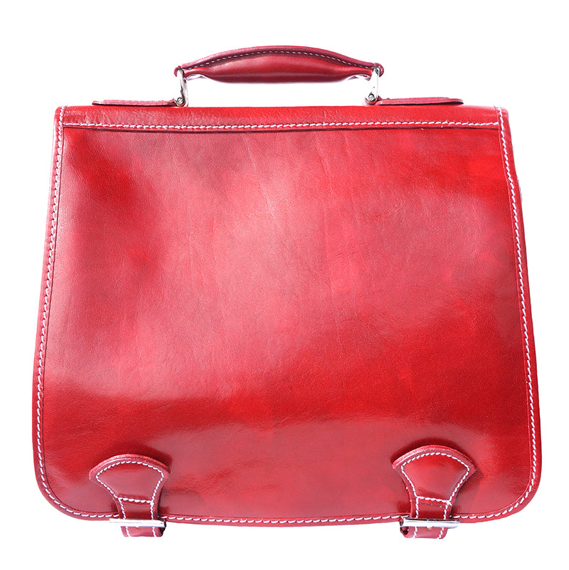 Leather briefcase with two compartments-38