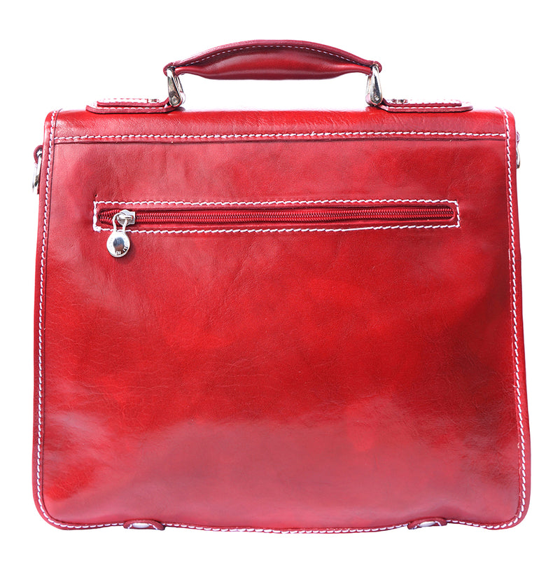 Leather briefcase with two compartments-23