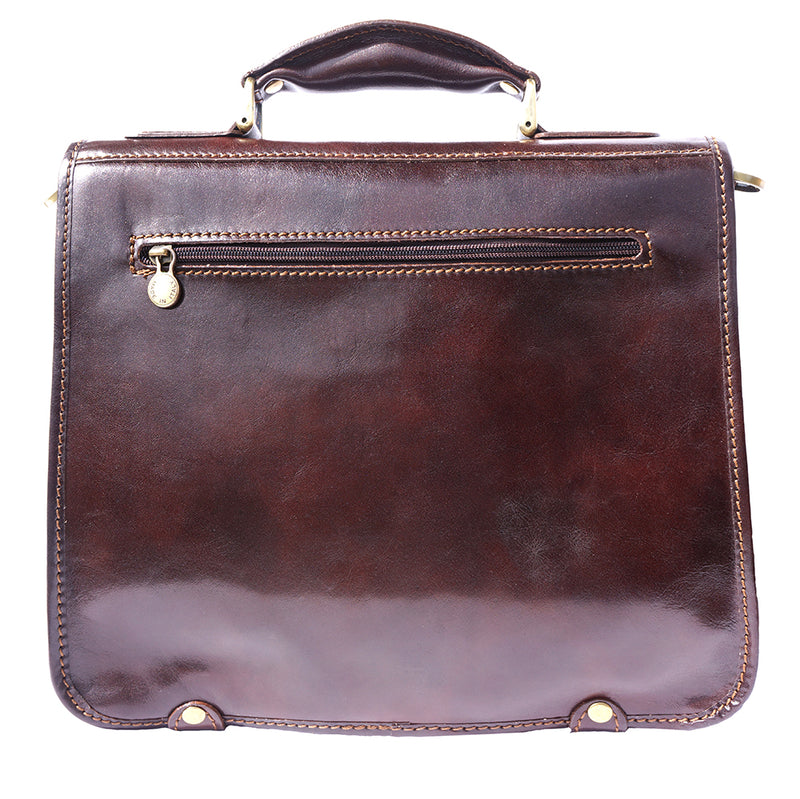 Leather briefcase with two compartments-32