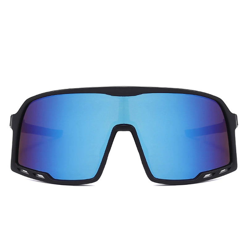 Morrigan - Square Oversize Sport Wrap Around Mirrored Sunglasses-3
