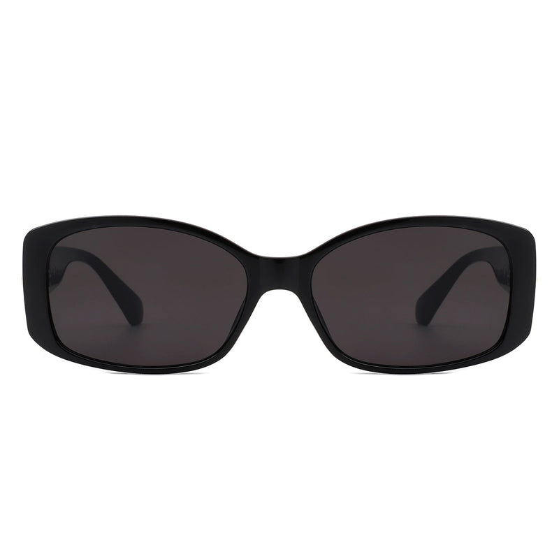 Fantasie - Rectangular Narrow Retro Tinted Fashion Square Sunglasses-3