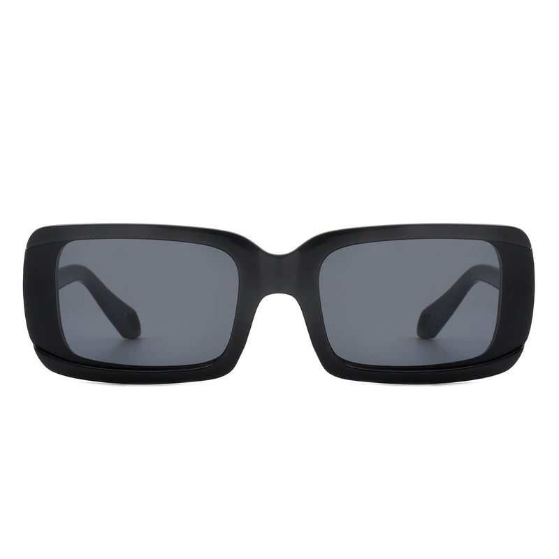Unityton - Rectangle Retro Irregular Tinted Fashion Square Sunglasses-3