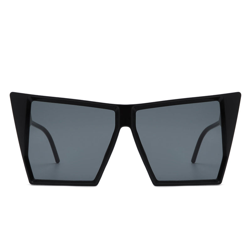 Skyhaste - Women Square Oversize Flat Top Fashion Sunglasses-9