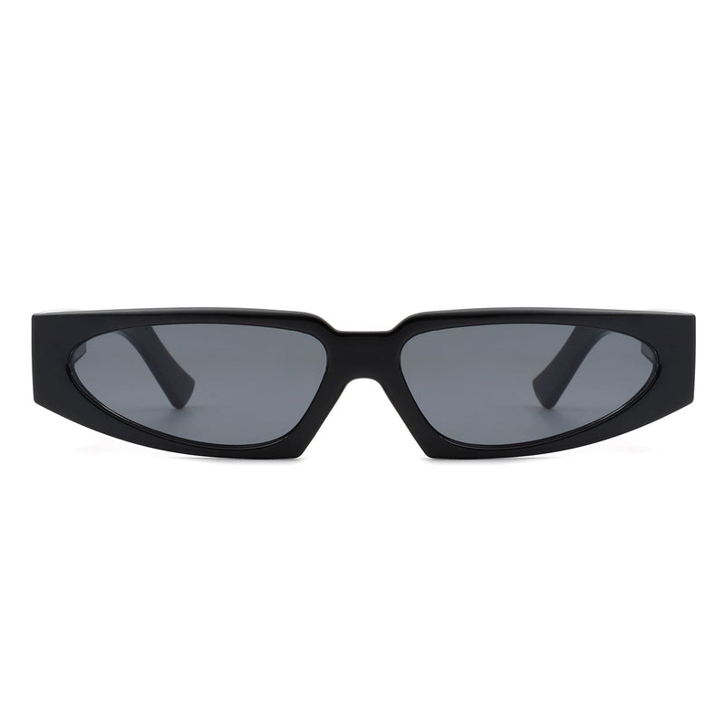Quetzalx - Retro Rectangular Narrow Vintage Slim Sunglasses-3