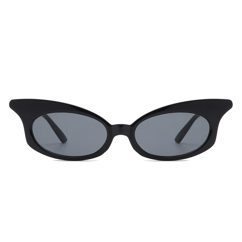 Tadiance - Women Chic Fashion Narrow Oval Butterfly Shape Cat Eye Sunglasses-5