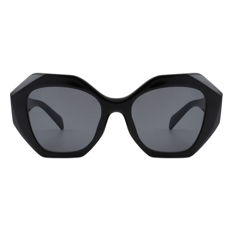 Crystalx - Women Geometric Retro Polygon Square Fashion Sunglasses-3