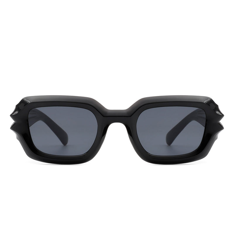 Prismite - Square Geometric Retro Irregular Thick Frame Fashion Sunglasses-3