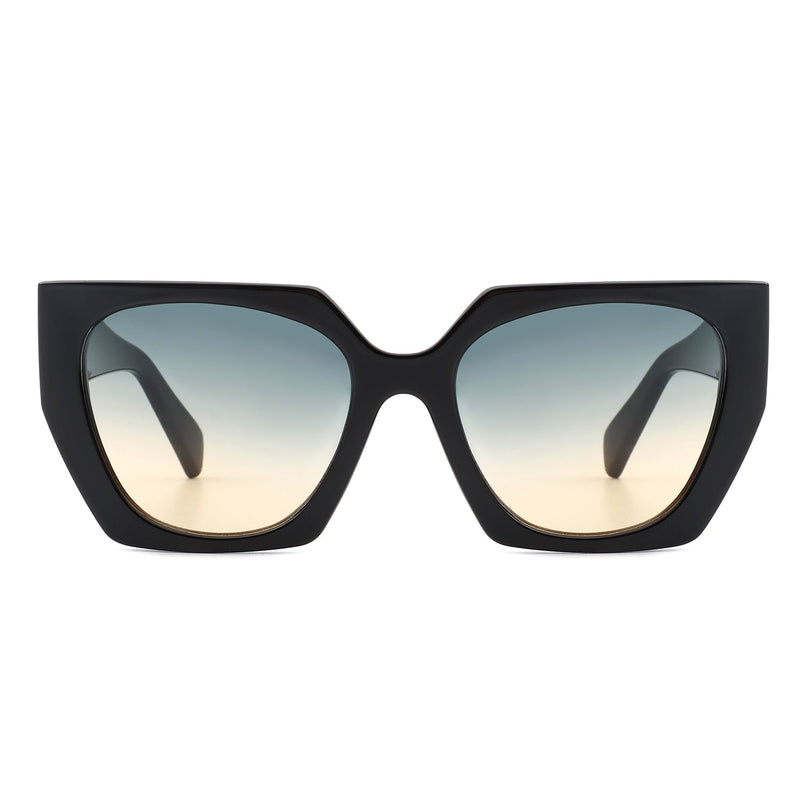 Kaeliana - Oversize Square Tinted Women Fashion Cat Eye Sunglasses-1