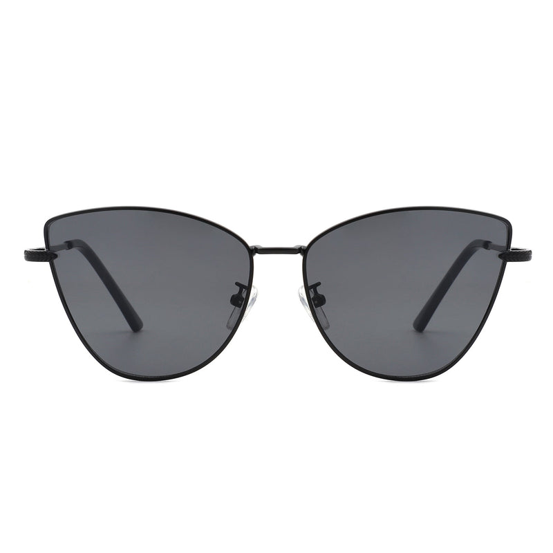 Aurorion - Women Oversize Large Retro Cat Eye Fashion Sunglasses-3