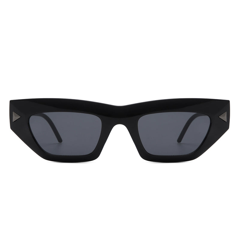Oceanlux - Women Fashion Square Chunky Retro Chic Cat Eye Sunglasses-10