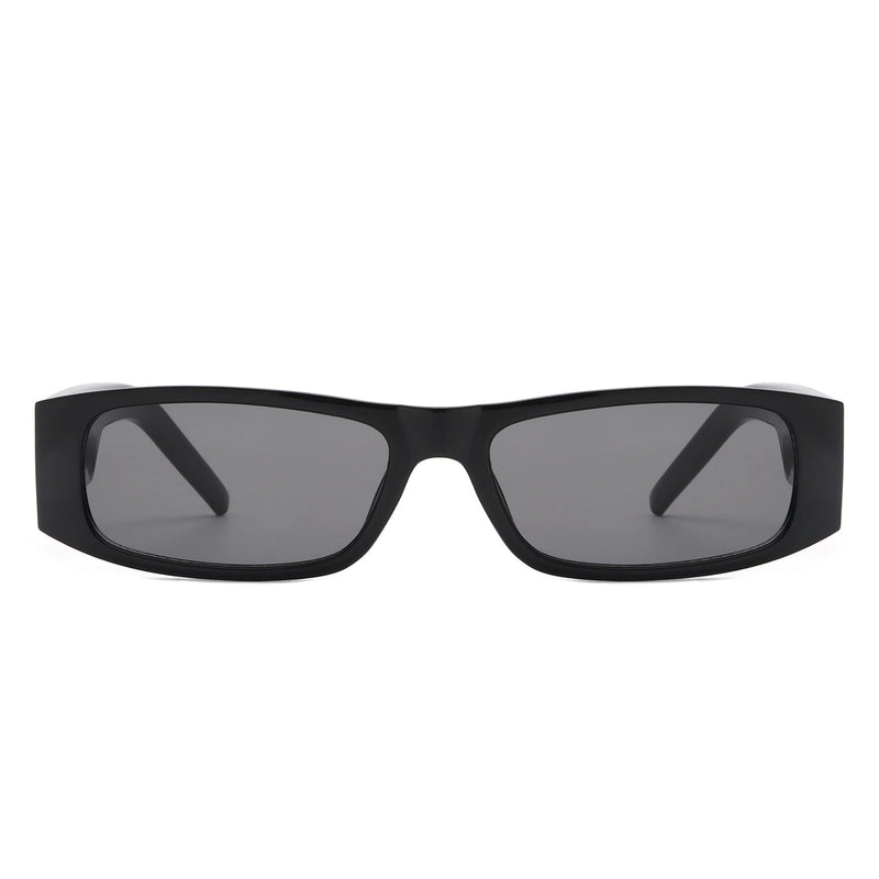 Skyrider - Retro Rectangle Narrow Square Vintage Slim Sunglasses-2