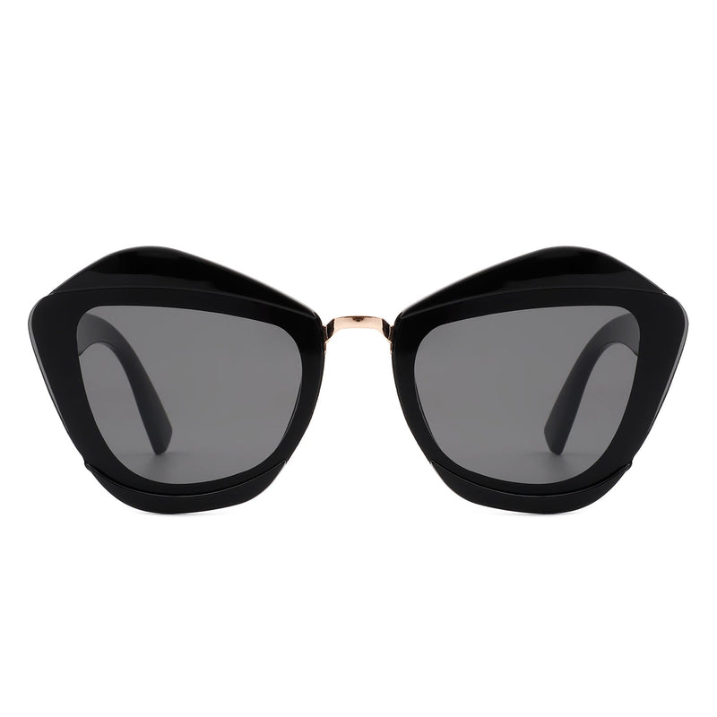 Infernia - Women Square Fashion Irregular Cat Eye Sunglasses-3