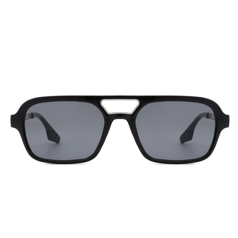 Candorae - Retro Square Brow-Bar Fashion Aviator Style Vintage Sunglasses-3