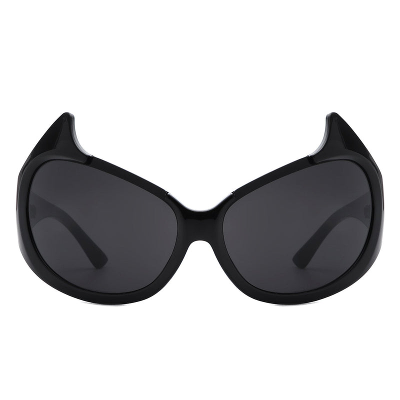 Vaelin - Round Oversize Fashion Cat Eye Sunglasses-2