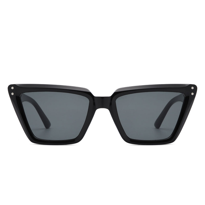 Horizonz - Square Flat Top Fashion Retro Women Cat Eye Sunglasses-7