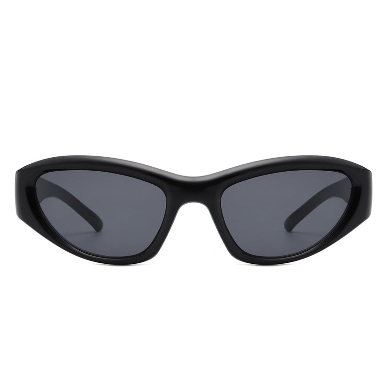 Starloft - Y2K Wrap Around Fashion Rectangle Sports Sunglasses-3