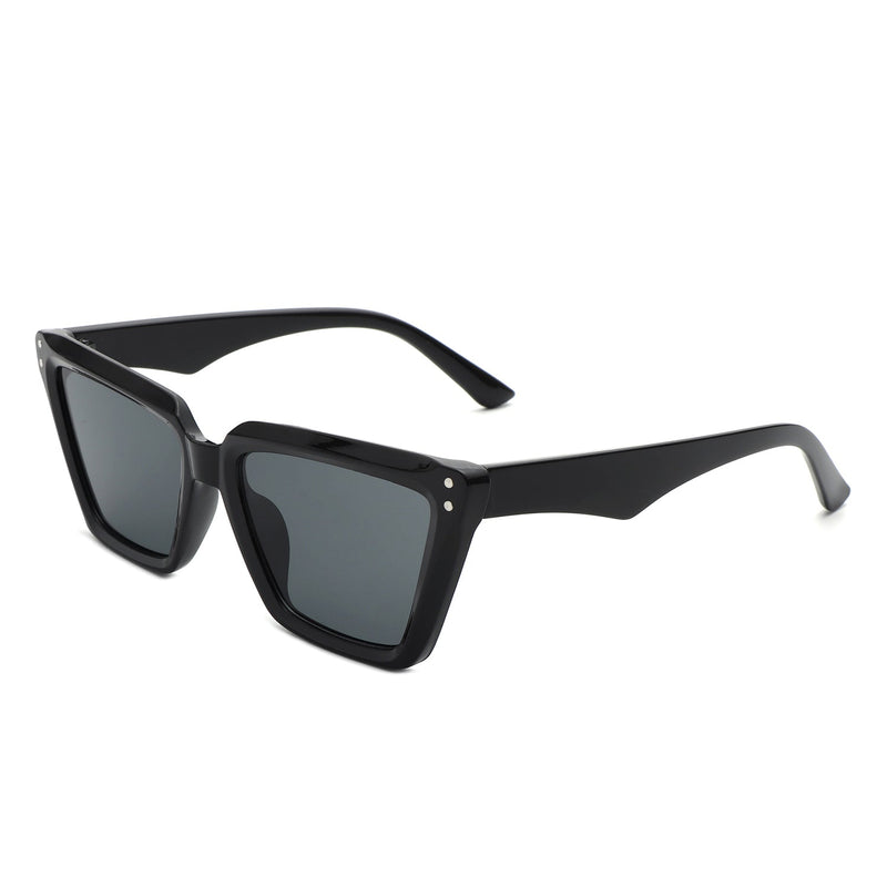 Horizonz - Square Flat Top Fashion Retro Women Cat Eye Sunglasses-6