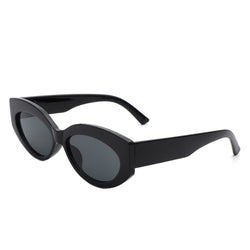 Moonfury - Oval Retro Tinted Fashion Round Cat Eye Sunglasses-2