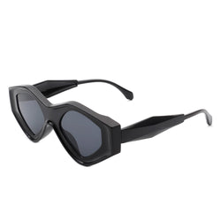 Rosedawn - Futuristic Square Retro Chunky Irregular Geometric Sunglasses-2