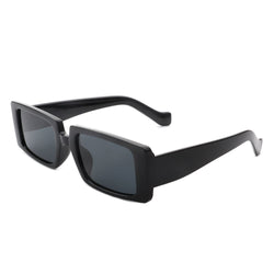 Oceanica -  Retro Rectangle Flat Top Fashion Tinted Square Sunglasses-0