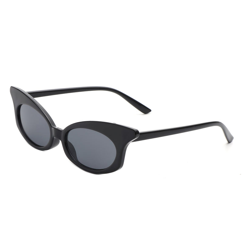 Tadiance - Women Chic Fashion Narrow Oval Butterfly Shape Cat Eye Sunglasses-4