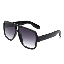 Stardawn - Retro Square Oversize Flat Top Tinted Aviator Sunglasses-0
