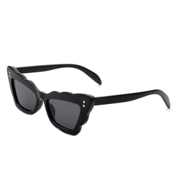 Radiance - Women Irregular Butterfly Wavy Frame Tinted Fashion Cat Eye Sunglasses-0
