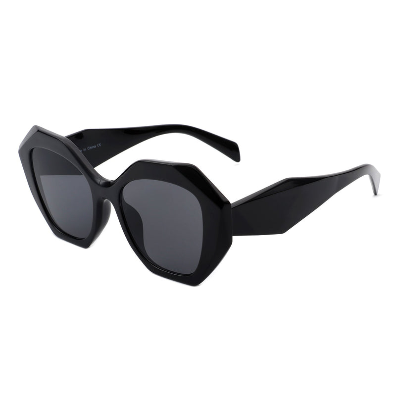 Crystalx - Women Geometric Retro Polygon Square Fashion Sunglasses-2